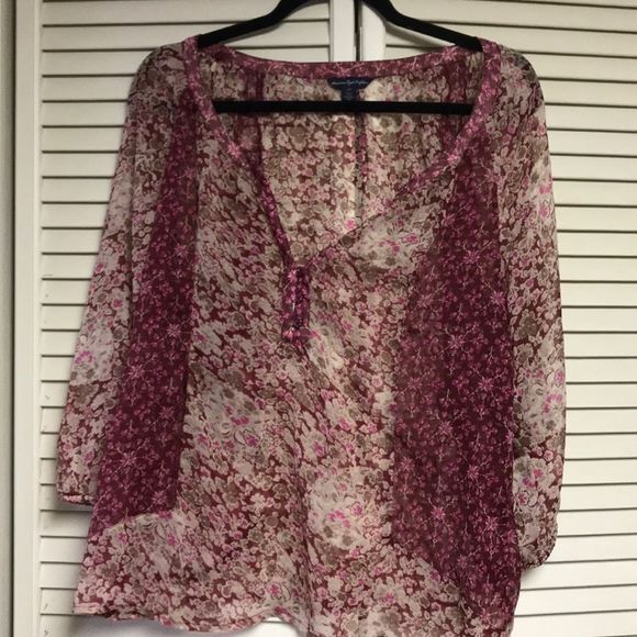 American Eagle Outfitters Tops - American Eagle outfitters blouse size large